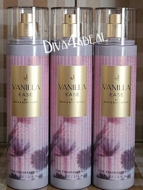 3X Bath & Body Works VANILLA EASE Mist Sprays
